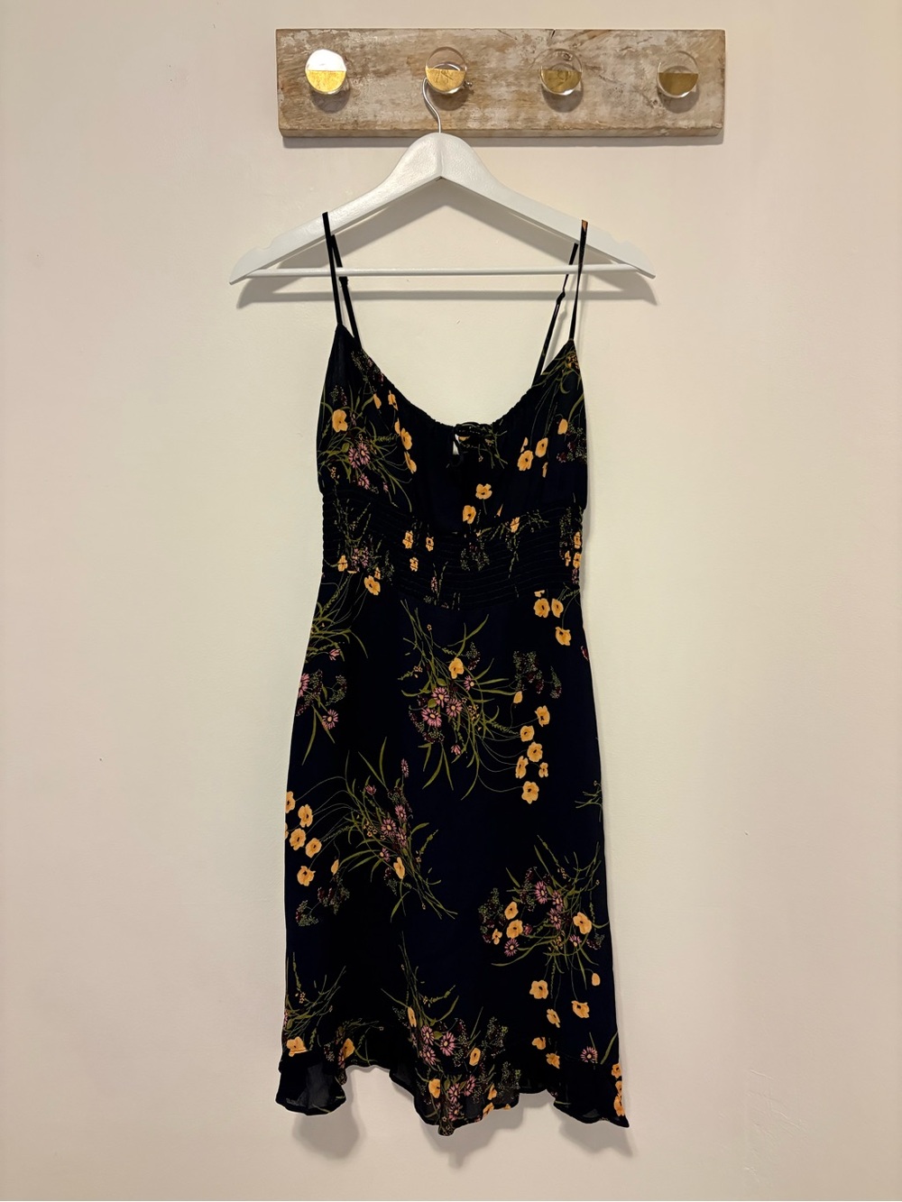 Reformation Navy Floral Slip Dress Size 8